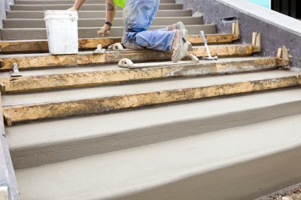 Rockstone LLC mason building cement steps.